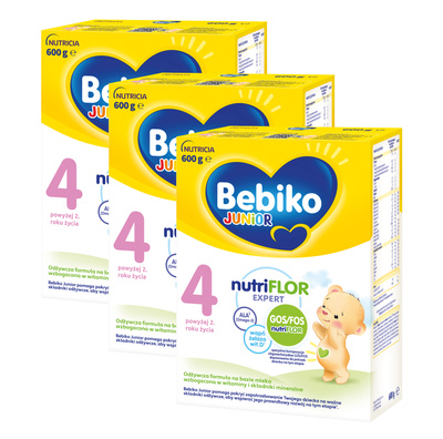 Bebiko Junior 4 Odżywcza formuła na bazie mleka dla dzieci powyżej 2. roku życia 3x600 g