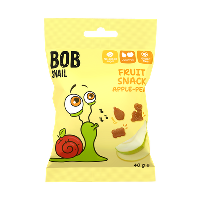 Bob Snail owocowe ZDROWE przekąski MIX w różnych smakach ZESTAW 7 x 40 g + 3 x BOB SNAIL 60 g GRATIS!