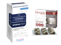 Hydrex Test płodności męskiej Sperma Test + Pregna Start na płodność 30 kapsułek