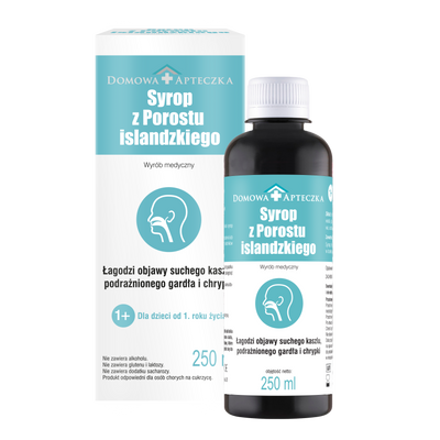 Syrop z Porostu islandzkiego GARDŁO KASZEL NAWILŻENIE 250 ml