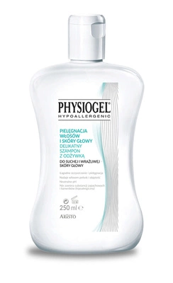 Physiogel szampon hipoalergiczny z odżywką 2w1 do suchej i wrażliwej skóry głowy 250 ml