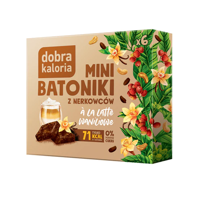 Dobra Kaloria mini batoniki a'la latte waniliowe z nerkowców (6szt) 102g