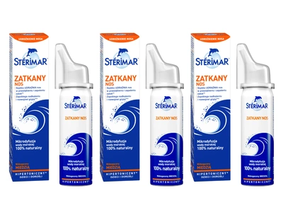 STERIMAR zatkany nos roztwór hipertoniczny z miedzią ZESTAW 3 x 50 ml