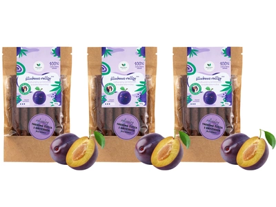 Śliwkowe rollsy naturalny prebiotyk i źródło błonnika ZESTAW 3 x 50 g