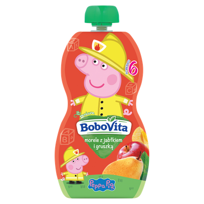 BoboVita Peppa Pig Zestaw Mix Musów po 6 miesiącu 12x100g		