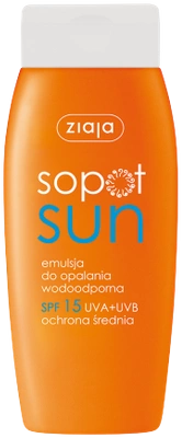 Ziaja Sopot Sun emulsja do opalania wodoodporna SPF 15 UVA + UVB ochrona średnia150 ml