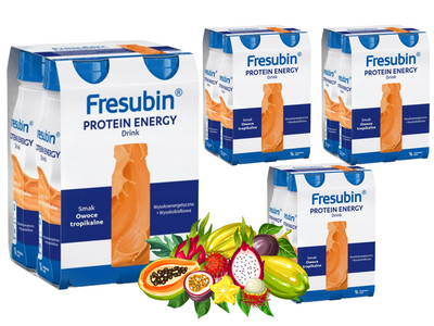 Fresubin® Protein Energy Drink, smak owoce tropikalne ZESTAW 16 x x 200ml. Żywność specjalnego przeznaczenia medycznego. Bogata w białko 