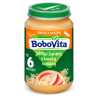 BoboVita deserek jabłka I banany z kleikiem owsianym po 6. miesiącu 190 g