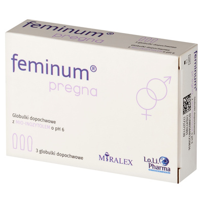 Feminum Pregna Globulki dopochwowe PŁODNOŚĆ ZESTAW 2 x 3 sztuki