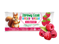 Zdrowy lizak dla dzieci mniam mniam z witaminami smak malinowy ŁEZKA 1 sztuka