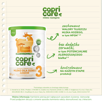 Capricare 3 - mleko dla dzieci junior, powyżej 12 miesiąca, oparte na mleku kozim ZESTAW 2 x 400 g