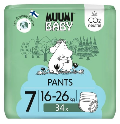 Muumi Baby Pants EKO PIELUCHOMAJTKI 7XL 16-26 kg 34 sztuki