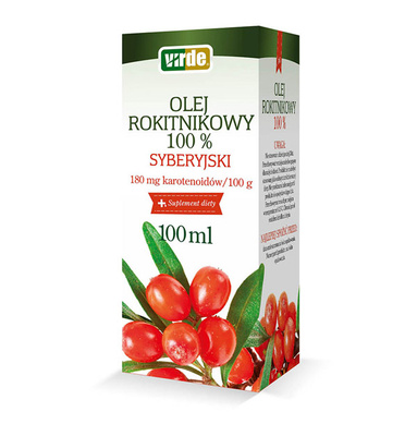 VIRDE Olej Rokitnikowy Syberyjski 100 % ODPORNOŚĆ, KWASY TŁUSZCZOWE 100 ml