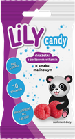 LiLY Candy drażetki o smaku malinowym z zestawem 10 witamin 40 g