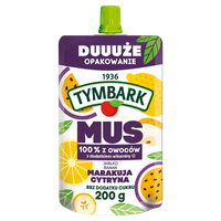 Tymbark Mus 100 % z owoców jabłko banan marakuja cytryna 200 g