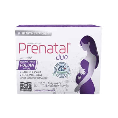 Prenatal DUO folian DHA laktoferyna cholina CIĄŻA 30 + 60 kapsułek