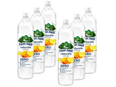 Żywiec Zdrój Naturals Napój niegazowany z delikatną nutą cytryny i mango ZESTAW 6 x 1,2l