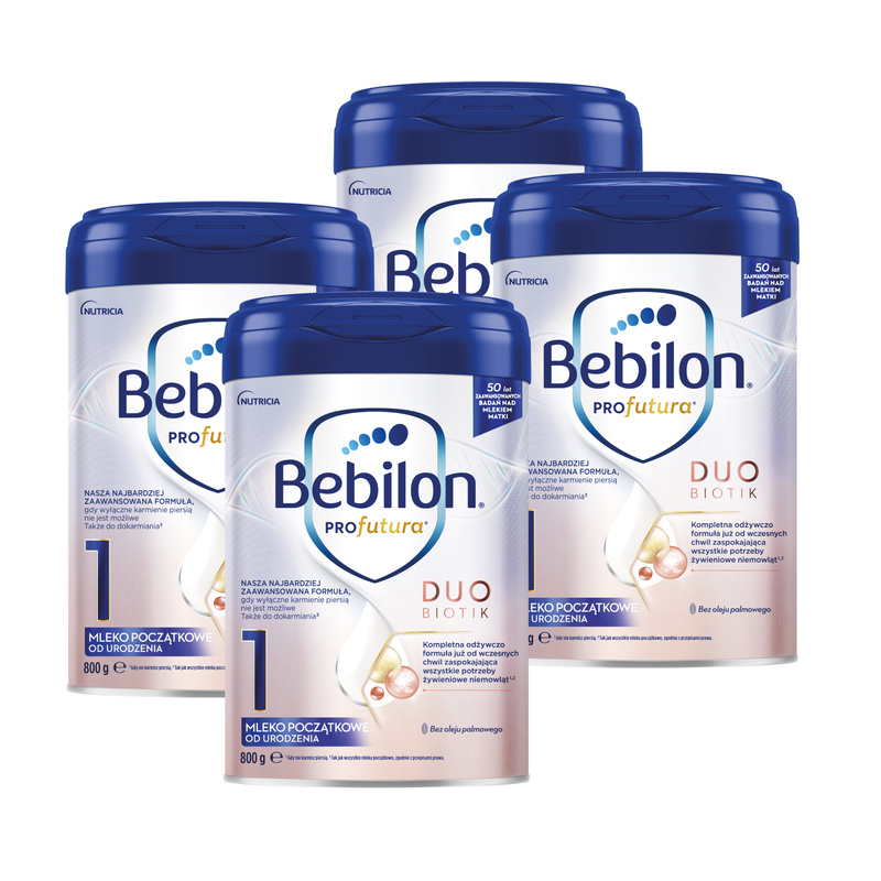 Bebilon PROfutura DUOBIOTIK 1 mleko początkowe od urodzenia ZESTAW 4 x 800 g