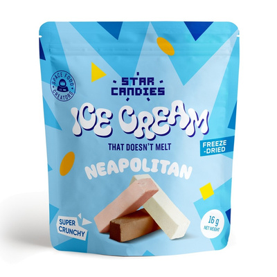Star Candies liofilizowane lody waniliowe, czekoladowe i truskawkowe FIT PRZEKĄSKA MAŁO KALORII 16 g