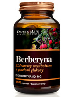 DOCTOR LIFE Berberine Berberyna 500 mg metabolizm glukoza 100 kapsułek