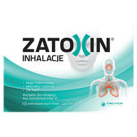 Zatoxin Inhalacje roztwór do inhalacji kwas hialuronowy 10 fiolek + 2 FIOLKI GRATIS!