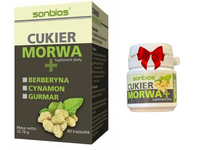 Sanbios cukier morwa+ berberyna cynamon gurmar 60 kapsułek + PRÓBKA GRATIS!