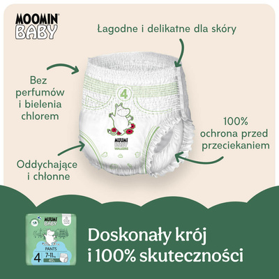 Muumi Baby Pants 4 Maxi 7-11 kg (40 szt), eko pieluchomajtki