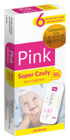Uszkodzone opakowanie zewnętrzne (kartonik) Pink Test ciążowy płytkowy super czuły 1 sztuka