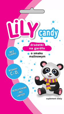 LiLY Candy drażetki o smaku malinowym na gardło 40 g