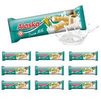 Alaska bezglutenowe, kukurydziane rurki z kremem mlecznym ZESTAW 10 x 18 g