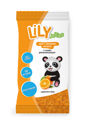 LiLY Jellies żelki z zestawem witamin o smaku pomarańczowym 30 g