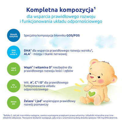 BEBIKO NUTRIflor Expert 2 mleko następne dla niemowląt, powyżej 6. m-ca życia ZESTAW 5 x 550 g