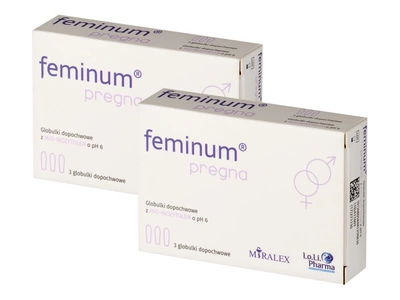 Feminum Pregna Globulki dopochwowe PŁODNOŚĆ ZESTAW 2 x 3 sztuki