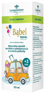 Bąbel travel płyn dla dzieci CHOROBA LOKOMOCYJNA spokojna podróż 125 ml