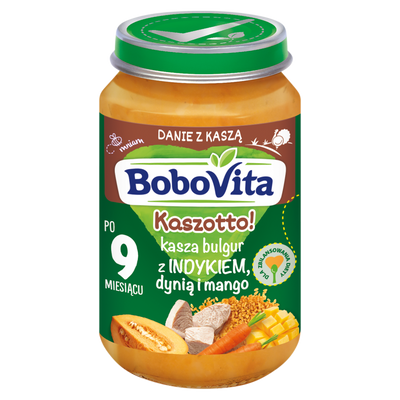 BoboVita Kaszotto! Kasza bulgur z indykiem dynią i mango po 9 miesiącu 190 g