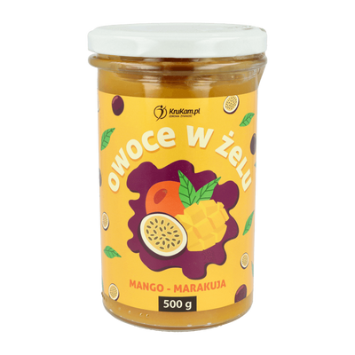 Krukam frużelina owoce w żelu MANGO MARAKUJA 500 g