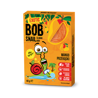 BOB SNAIL Zdrowa przekąska mango bez cukru 60g