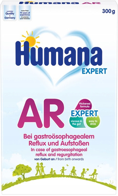 Humana Expert AR Żywność specjalnego przeznaczenia medycznego od urodzenia przeciw ulewaniu 300 g krótka data
