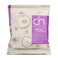 Crispy Natural Jabłka ze smakiem Czarna porzeczka Suszone chipsy z jabłek ZESTAW 24 x 18 g