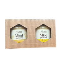 Pasieka Rodzinna zestaw prezentowy miód wielokwiatowy i lipowy 2 x 240 g