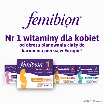 Femibion 1 Wczesna Ciąża Suplement diety 28tab