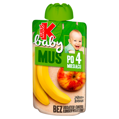 Kubuś Baby Mus po 4 miesiącu jabłko banan ZESTAW 6 x 100 g