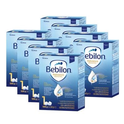 Bebilon 1 Advance Pronutra Mleko początkowe od urodzenia ZESTAW 8x1000 g
