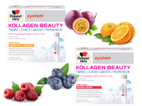 Doppelherz system KOLLAGEN BEAUTY smak POMARAŃCZA I MARAKUJA 30 ampułek po 25 ml