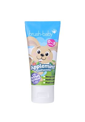 BRUSH-BABY pasta do zębów dla dzieci w wieku 0-3 lat o smaku jabłkowo-miętowym