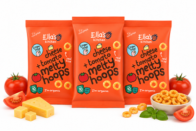 Ella's Kitchen BIO Chrupiące krążki z serem i pomidorami ZESTAW 3 x 20 g