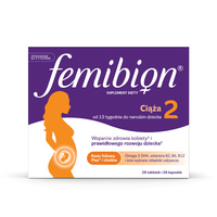 Femibion 2 Ciąża od 13 do 40 tygodnia ciąży 28 tabletek + 28 kapsułek