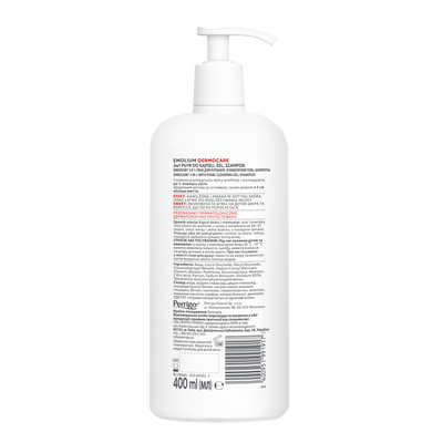 EMOLIUM DERMOCARE 3w1 Płyn do kąpieli, żel do mycia, szampon 400ml