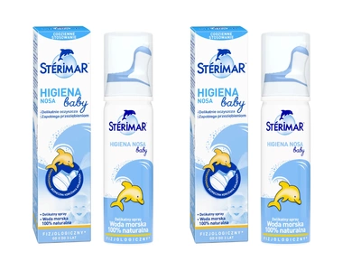 STERIMAR BABY higiena nosa, woda morska dla dzieci ZESTAW 2 x 100 ml