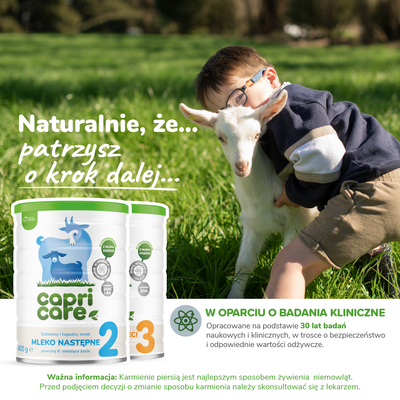 Capricare 3 - mleko dla dzieci junior, powyżej 12 miesiąca, oparte na mleku kozim ZESTAW 2 x 400 g